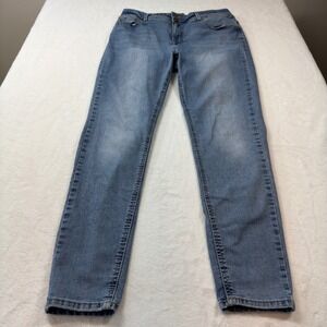 Angels Forever Young Skinny Jeans Women Size 14 Blue Good Stretch Mid Rise